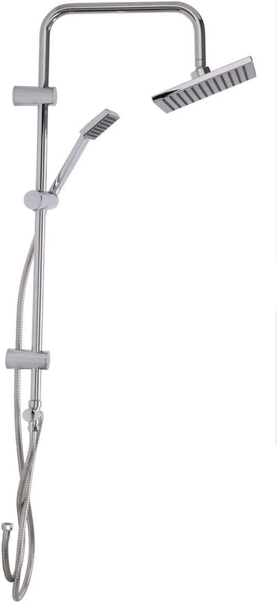 Duschgarnitur mit Regendusche und Handbrause - silber - Dusch Armatur ...