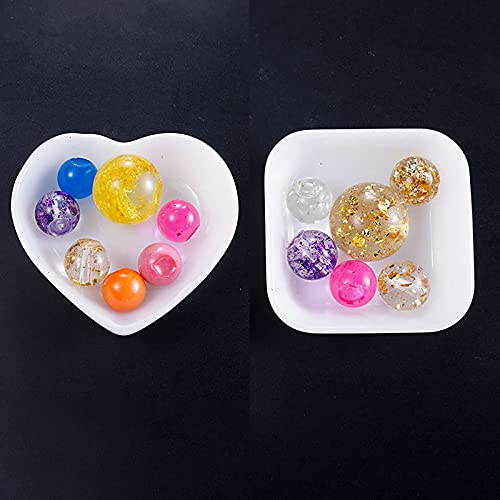 2 Pack Heart Shape Small Storage Box Resin Mold,Square Shape Jewelry Mini Bowl Silicone Mold, Cute Decorative Dish Containers Epoxy Casting Mold For Small Items Crafts Jewelry Art #TOP4