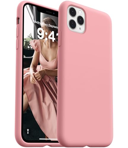 AOTESIER Compatible with iPhone 11 Pro Max Cases, Premium Silicone [Military Drop Protection] Slim Shockproof Phone Case for iPhone 11 Pro Max, 6.5 inch, Tender Pink