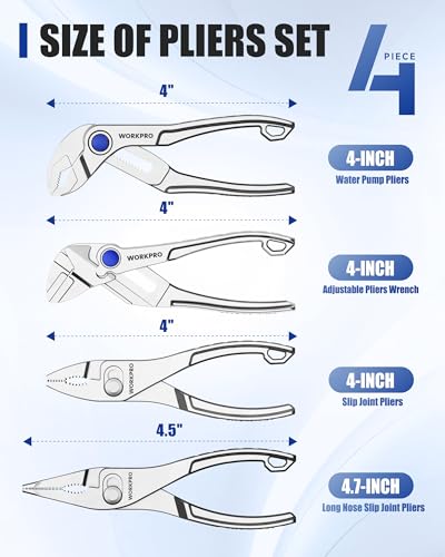 WORKPRO 4-Piece Mini Pliers Set Review &mdash; Compact Alloy, Anti-Rust Pocket Pliers Gift for Men