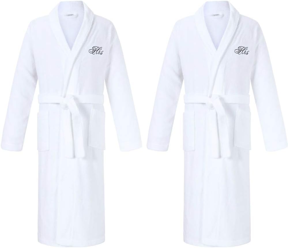 His and His Terry Bathrobes for Gay Couple - Set of 2 Robes by Romance Helpers