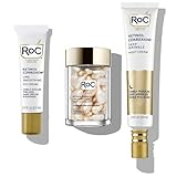 RoC Retinol PM Rituals Bundle: RoC Retinol Serum Night Capsules + Deep Wrinkle Night Cream + RoC Eye Cream for anti-wrinkles, dark circles, and puffy eyes