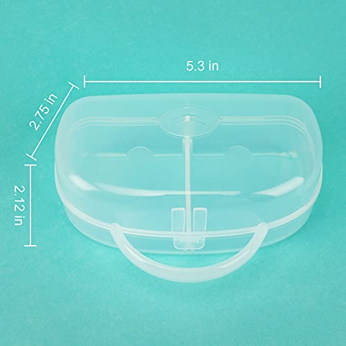Accmor Pacifier Case, Pacifier Container Can Storage 2 Pacifiers, Baby Pacifier Holder Case For Travel, Bpa Free,Transparent,2 Pack #TOP6