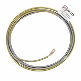 LIEFERUMFANG: 1 x 5 m AK-Parts Fahrzeugleitung in Grau - Gelb mit einem Nennquerschnitt von 1,0 mm².