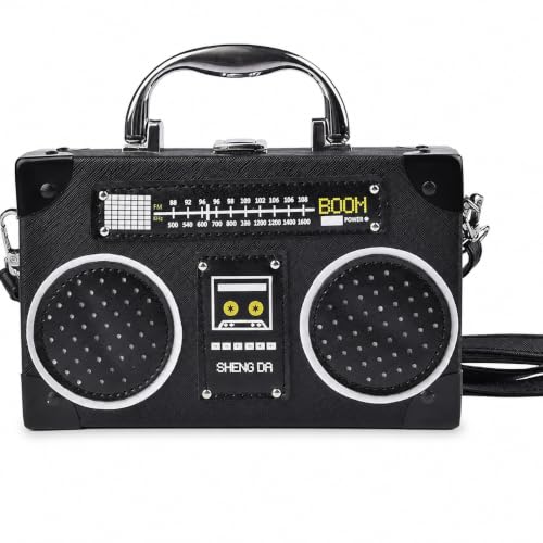Image of QZUnique Tape Shaped Shoulder Bag Radio Recorder PU Crossbody Bag Women's Retro Evening Bag Handbag Clutch Purse