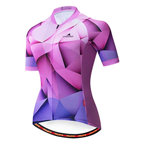 Uriah Women's Cycling Jersey Short Sleeve Reflective Space Purple Size M(CN)