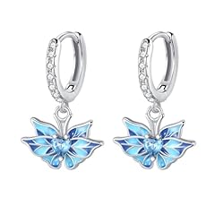 Early Spring Blue Butterfly Dangle Earrings