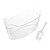 2 Pack 6,5 L Sektkühler Schale mit Eisschauf, Tragbarer Champagner Kühler mit Griffen für Bier, Wein, Cocktails - Ideal für Partys, Picknicks & Restaurants 40.2 x 19.8 x 18 cm (1PCS)