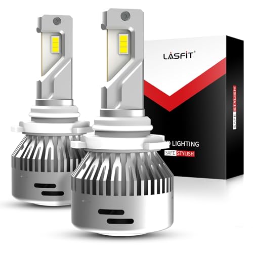 LASFIT 9005 HB3 LED Bulbs 60W 6000LM Super Bright, 2022 Upgrade 9005 LED Conversion Kits, 6000K Cool White 360 Adjustable Beam, 50000+ Hour Lifespan, IP67, Plug and Play (2 Bulbs)