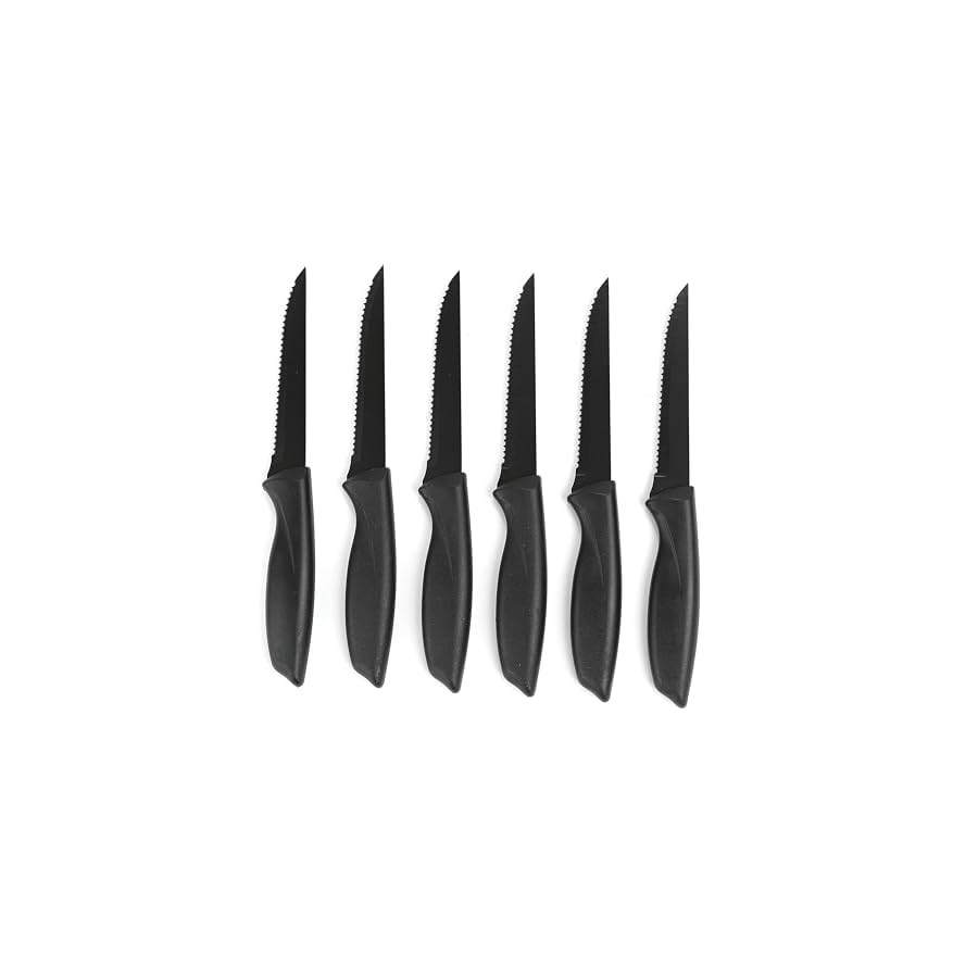 Professional Black Kitchen Knife Set, Chef Knife Set & Steak Knives - Razor-Sharp High Carbon Stainless Steel Knives with Ergonomic Handles (20 Pcs)