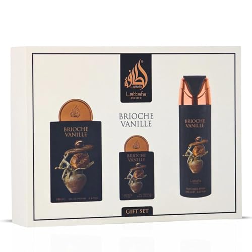 Coffret cadeau de brioches à la vanille (3 pièces) - Lattafa Pride