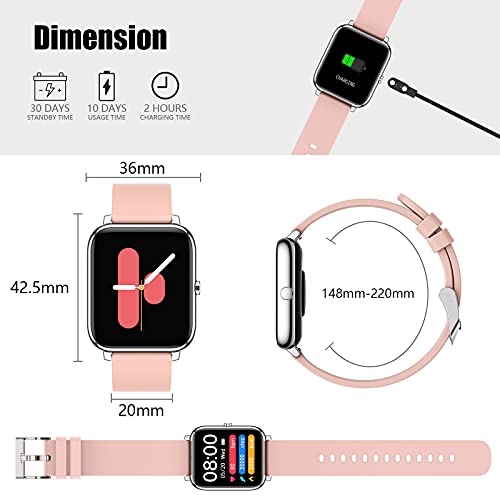 ایگرد | قیمت و خرید Smart Watch，IDEALROYAL Smartwatch for Women Men IP67  Waterproof Fitness Tracker with Heart Rate Monitor and Sleep  Monitor,Pedometer Watch,Activity Tracker for Android and iOS Phones