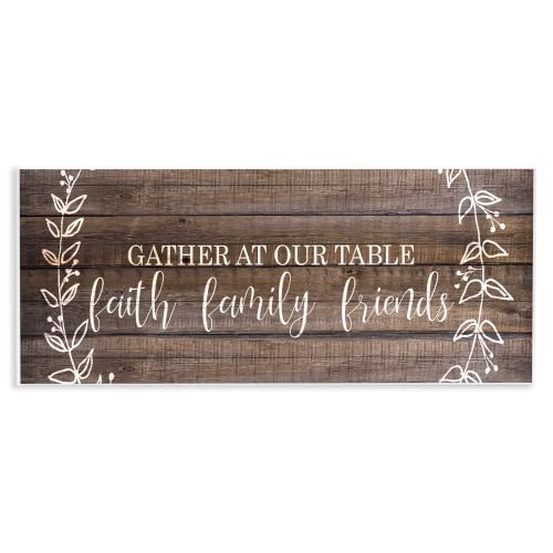 Faith Family Friends Rustic, 7 x 17 Inch Mounted Print on Wall Plaque