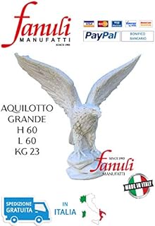 COPPIA DI AQUILA STATUA IN CEMENTO PER COLONNE DI ENTRATA ARREDO GIARDINO AQUILOTTO AQUILE SCULTURA PER GIARDINO