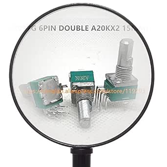 B10k Rk097g Amplificateur Audio Scellé Double Potentiomètre 15mm Arbre 6 Broches - Foto 2