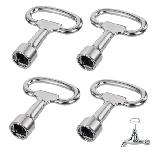 4 Stk Vierkantschlüssel 4 Kant Schlüssel Vierkantschlüssel Wasserhahn Außenwasserhahn Schlüssel Innenvierkant Steckschlüssel vierkantschlüssel 8mm Universal Schaltschrankschlüssel Entlüftungsschlüssel