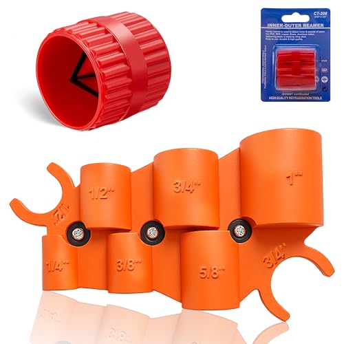 Pipe Deburring Tool Kit 1/4 to 1 Adjustable Inner/Outer Reamer for PVC PPR Brass CPVC PE-RT Aluminum Tubing Perfect for Precise Chamfering and Smoothing