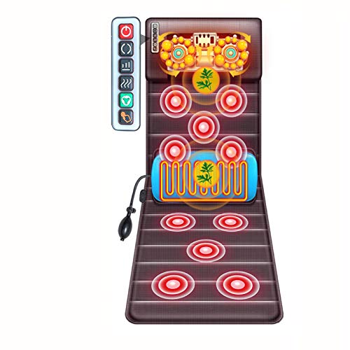 Tapis de Massage Comfier Matelas de Massage Chauffant pour Tout Le Corps avec 20 têtes de Massage Shiatsu pour Le Cou et Le Dos, Relaxation Musculaire des...