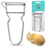 IGA Supreme Stainless Steel Peeler For Potato, Pears, Carrots, Cucumbers, Fruit & Other Vegetables With Ease & Dishwasher Safe