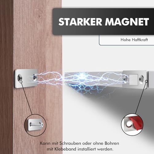 shinfly Türmagnet, Magnete für Schranktüren 8 Stück Ultra Dünn Türmagnete, Magnetschnäpper Schrankmagnete Türmagnet Selbstklebend Schubladen Türschließer für Küchenschränke, Schubladen
