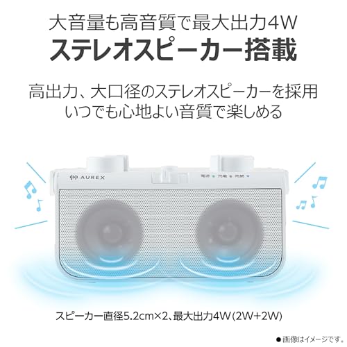 undefined TOSHIBA (東芝) テレビ用 スピーカー TY-WSD20 ワイヤレス お手元スピーカー ステレオ 2.4GHz かんたん操作 光デジタル AUX 接続 声はっきりモード 防滴 置くだけ充電 充電式 外部入力 母の日 父の日 敬老の日 の商品画像 5