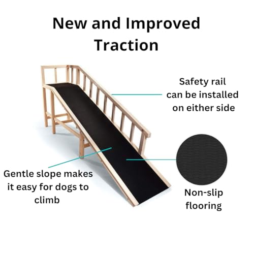 Gentle-Rise-Dog-Bed-Ramp-New-Improved-Non-Slip-Flooring-74-Long-and-Supports-Small-Large-Elderly-Dogs-130-LBS-Capacity