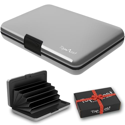 TopMost Aluminum Wallet, Card Case Wallet, Metal RFID Credit Card Holder for Men...