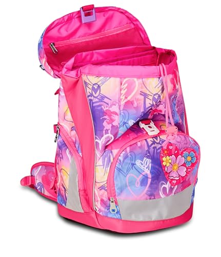 Sj Gang Style Jam Gang Zaino Scuola Ergonomico Updown Soft, Fucsia, Schienale E Spallacci Regolabili, Organizzazione Interna, Multi Tasche, Tasca Borraccia, 24 Lt, Zaino Scuola Elementare, Bambina - 9