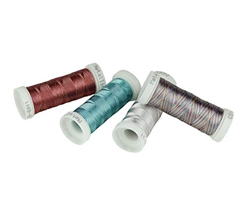Fil à broder métallique Simthread de qualité supérieure, assortiment 6 pièces