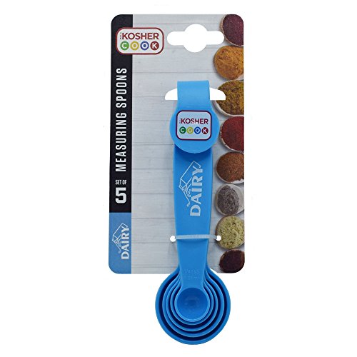 Kitchen Color Design Tool: Transform Your Cooking Space with Style 2 Dairy Blue Measuring Spoons - 5 Piece Set for Precise Cooking and Baking - Stackable Nesting Design - Color Coded Kitchen Tools by The Kosher Cook