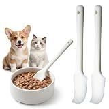 Katzen Löffel Lang 20cm, Langer Griff Haustier Futter Löffel Aus Silikon, Futterlöffel Für Hunde Und Katzen, Dosenlöffel Für Nassfutter Und Dosenfutter
