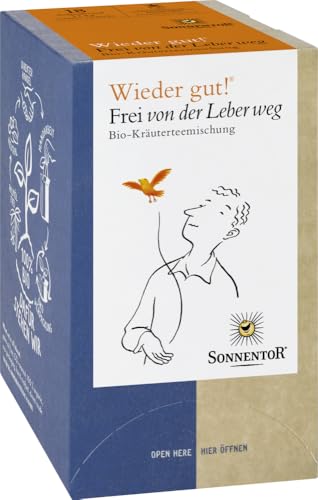 Sonnentor Tee Frei von der Leber weg - Wieder gut! Doppelkammerbeutel, 2er Pack (2 x 27 g) - Bio