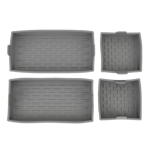 Agatige Juego de 4 moldes cuadrados de silicona para hornear, juego de bandejas flexibles antiadherentes para horno, bandeja para hornear de silicona para pasteles, pan y pasteles