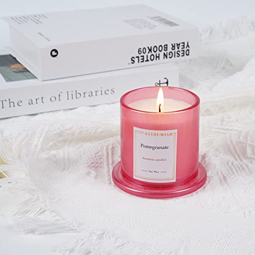 Asyouwish Aromatherapy Candles Gift Set For Women, Pomegranate Fragrance, Soy Wax Candles For Home, Holiday Candles Gift, Aromatherapy Candle For Women, 5.29Oz 40 Hours Burning, Home Fragrance #TOP3