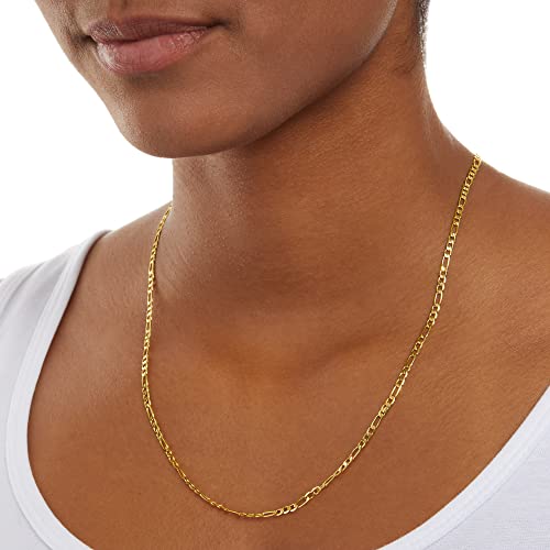 Amazon Essentials 14k Gold or Sterling Silver Plated Figaro Chain Necklace by Amazon Essentials - Used condition - Image 2