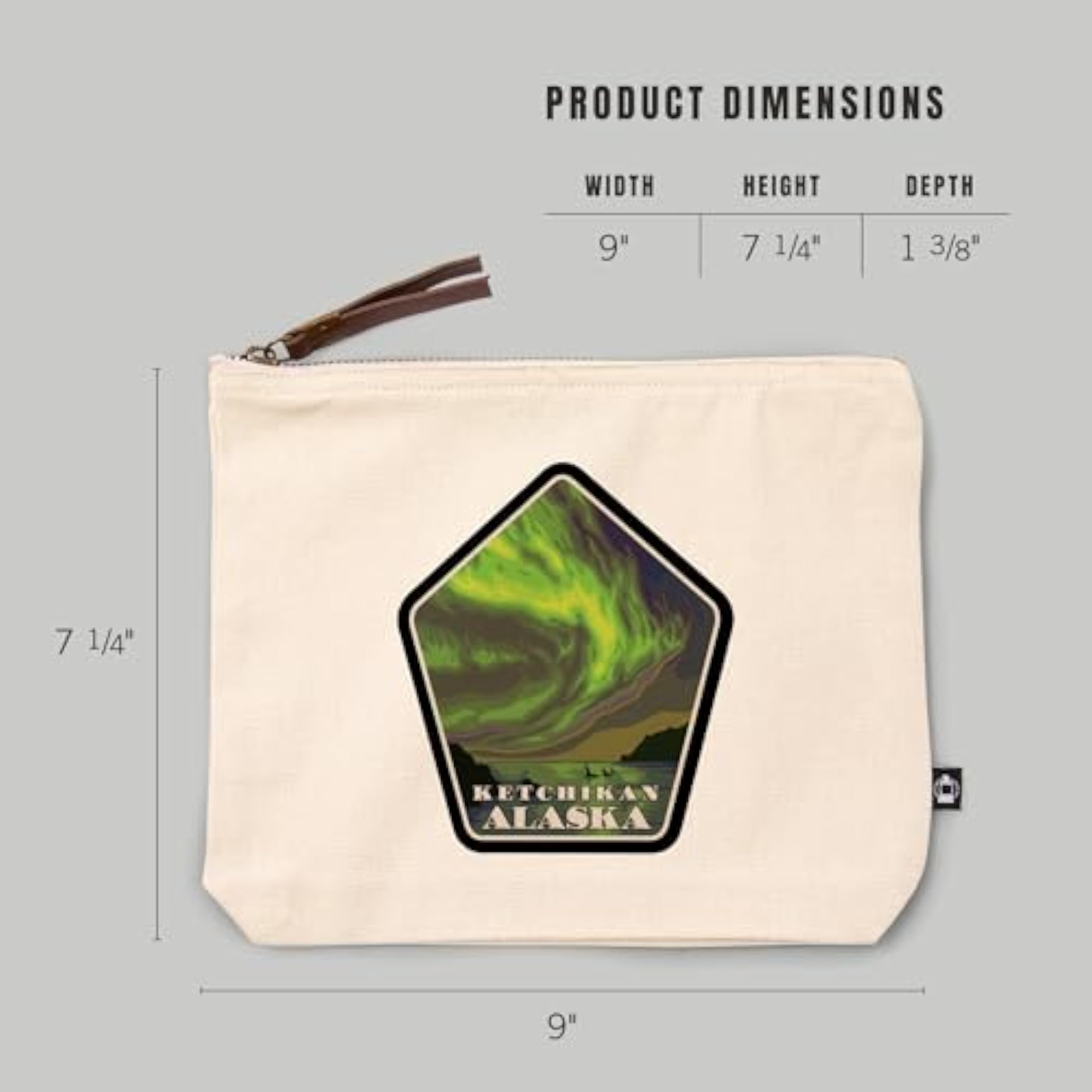 Ketchikan Northern Lights & Orcas Cotton Canvas Travel Accessory Go Bag