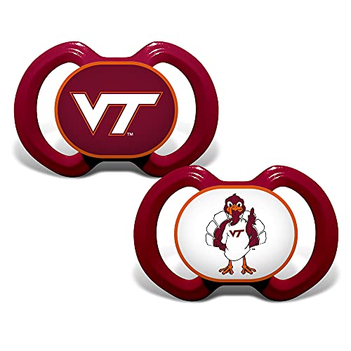 Baby Fanatic Pacifier 2-Pack - NCAA Virginia Tech Hokies - Officially Licensed League Gear