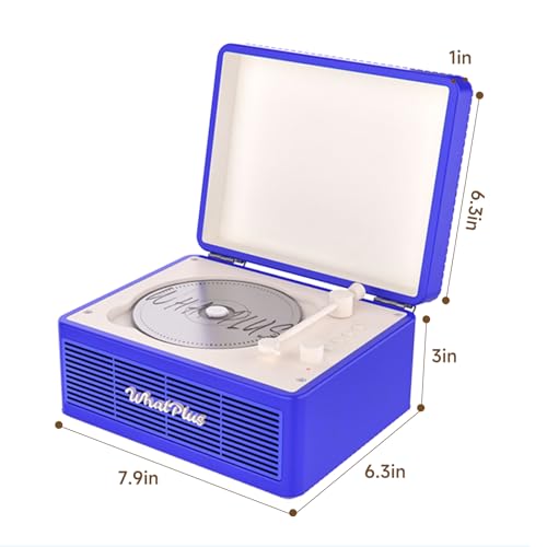 Image of Portable CD Player with Bluetooth and Speakers, Dark Blue