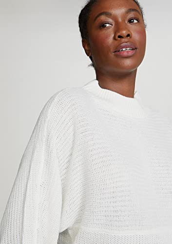 Blusão Básico Feminino Em Tricô Texturizado Branco P