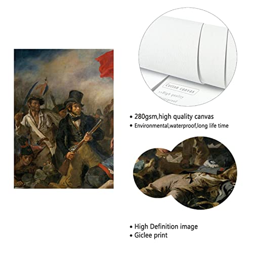 La Liberté Guidant Le Peuple tableau Delacroix 65x85cm Via Vela - 5