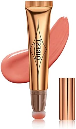 Paminify Blush Beauty Wand,Matte Face Blush with Cushion Applicator, Natural Silky Smooth Creamy Liquid Blush Wand, Lightweight Blendable Blush Stick for Cheek Lip,Cruelty-free,02 Pink