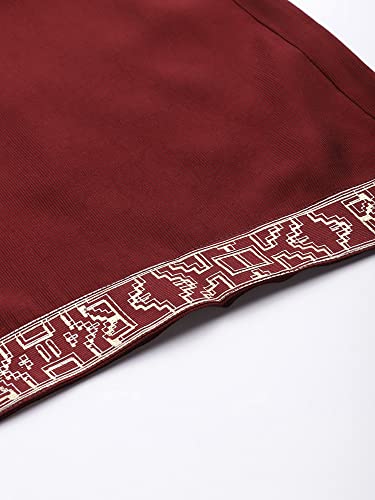 Image of INDO ERA Viscose Women's Geometric Kurta With Pant & Dupatta Set (Kh9Mr8595)