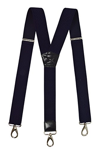 Olata Tirantes 'Y-Forma' Extra Fuerte (40mm) con Mosquet�n Clips, Totalmente Ajustable. Azul Marino