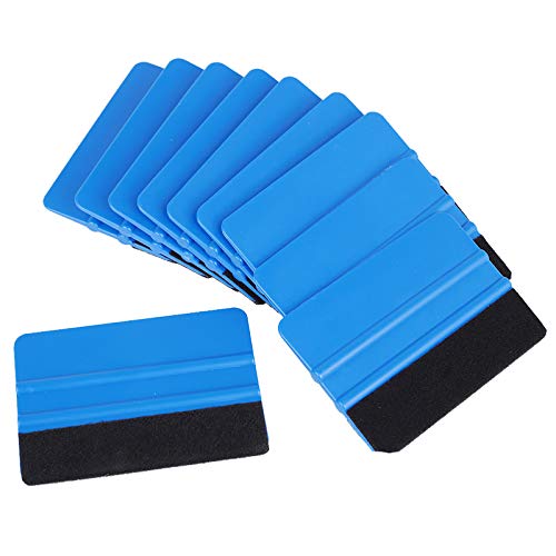 PoeHXtyy 10 PCS Feutre Edge Raclette pour Voiture Vinyle Grattoir Decal Decal Applicator Outil avec Tissu Noir Feutre Bord Cover