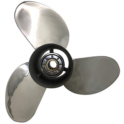 Image of Stainless Steel Propeller 13 1 /2x15 14x17 14x19 14x21 13 7 /8X15 for DF70 /80 /90 /100 /115 /140 Suzuki Outboard 15 Spline Tooth RH