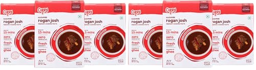 Image of CURRYiT Kashmiri Rogan Josh Curry Paste | Cook in 15 mins | Add Fresh Mutton, Chicken, Fish | Made with Ghee | No Preservatives | Enjoy with Khameeri Roti | Indian Masala Wet Marinade 120g (Pack of 6)
