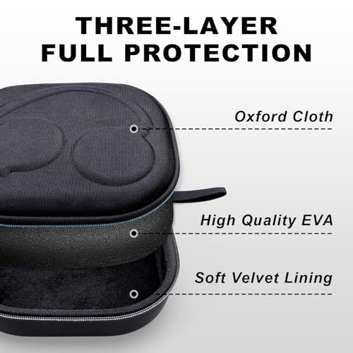 DR·AMIU Hard Case Compatible with Bose QuietComfort, QC Ultra, QC 35,QC 35 II, QC 45, QC45 SE, QC SE Over Ear Wireless Noise Cancelling Headphones, Black Travel Storage Bag by DR·AMIU - Image 5