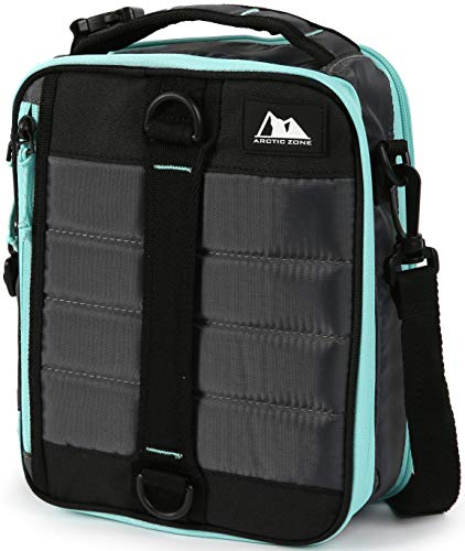 Arctic Zone High Performance Ultimate Upright Expandable Insulated Lunch Pack With 2Pc Leak Proof Food Container (37.2 Fl.oz) And 350G High Performance Ice Pack - Grey #TOP3