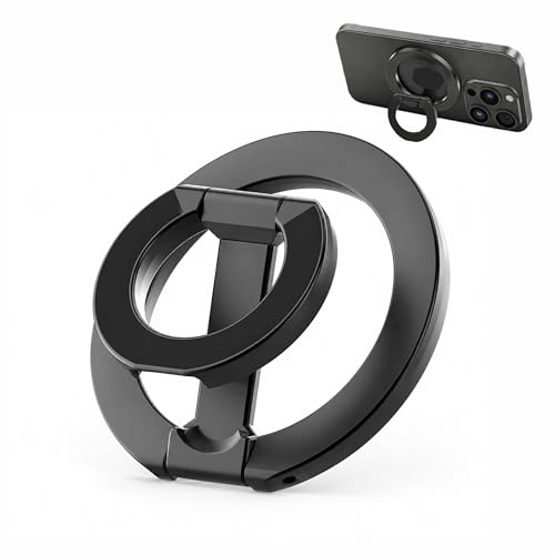 YFYWINSH Support Magnétique pour Anneau Téléphone Portable Compatible avec MagSafe, Support de Doigt pour iPhone 17 16, pour Coque de Téléphone Anneau Mains Libres pour Cuisine Salle de Bain Voiture