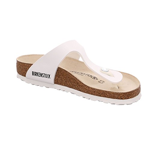 Birkenstock Women's 0043731 W Gizeh Sandals, White, Light Cork, 8 B(M) Us Women #TOP4